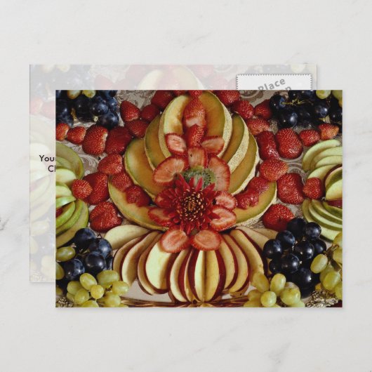 bord van fancy fruit briefkaart (Voorkant / Achterkant)