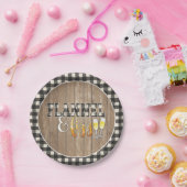 Bord van flannel en van fizz-papier - wit - hout (Feest)