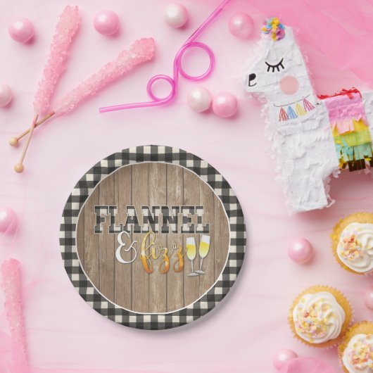 Bord van flannel en van fizz-papier - wit - hout (Feest)