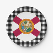 Bord van Florida, buffalo plaid USA & Florida Flag (Voorkant)