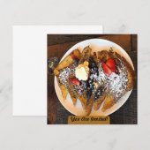 Bord van Franse toast met fruitkunst Notitiekaartje (Voorkant / Achterkant)