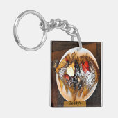 Bord van Franse toast met fruitkunst Sleutelhanger (Voorkant Links)