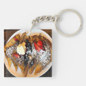 Bord van Franse toast met fruitkunst Sleutelhanger (Achterkant)