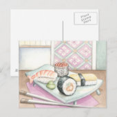 Bord van geassorteerde paddenstoel met stokjes briefkaart (Voorkant / Achterkant)