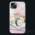 Bord van geassorteerde paddenstoel met stokjes Case-Mate iPhone case<br><div class="desc">Megan Meagher schilderde dit jumme bord van geassorteerde sushi,  compleet met een paar stokjes om u te helpen van de maaltijd te genieten. Je kunt bijna deze prachtige snack proeven! Koop vandaag nog je afdruk!</div>