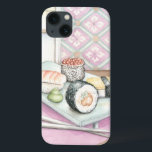 Bord van geassorteerde paddenstoel met stokjes Case-Mate iPhone case<br><div class="desc">Megan Meagher schilderde dit jumme bord van geassorteerde sushi,  compleet met een paar stokjes om u te helpen van de maaltijd te genieten. Je kunt bijna deze prachtige snack proeven! Koop vandaag nog je afdruk!</div>