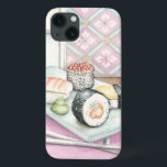 Bord van geassorteerde paddenstoel met stokjes Case-Mate iPhone case<br><div class="desc">Megan Meagher schilderde dit jumme bord van geassorteerde sushi,  compleet met een paar stokjes om u te helpen van de maaltijd te genieten. Je kunt bijna deze prachtige snack proeven! Koop vandaag nog je afdruk!</div>