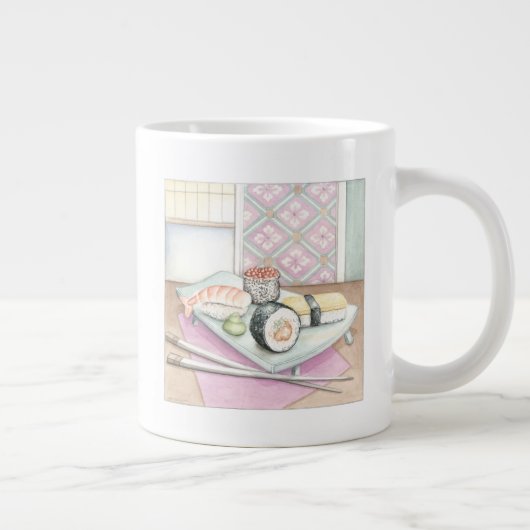 Bord van geassorteerde paddenstoel met stokjes grote koffiekop (Rechts)