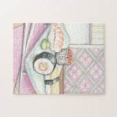 Bord van geassorteerde paddenstoel met stokjes legpuzzel (Horizontaal)