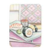 Bord van geassorteerde paddenstoel met stokjes magneet (Verticaal)