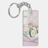 Bord van geassorteerde paddenstoel met stokjes sleutelhanger (Voorkant Links)