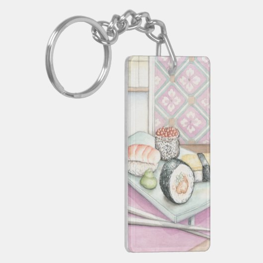 Bord van geassorteerde paddenstoel met stokjes sleutelhanger (Voorkant Links)