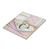 Bord van geassorteerde paddenstoel met stokjes tegeltje (Zijkant)