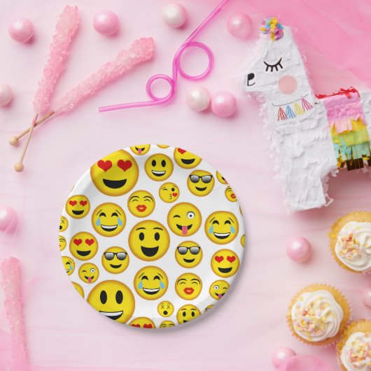 Bord van gemengde Emoji-patroonpartij (Feest)