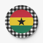 Bord van Ghana, buffelplein en Ghanese vlag (Voorkant)