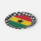 Bord van Ghana, buffelplein en Ghanese vlag (Gekanteld)