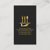 Bord van goudmakerij Butler's Tuxedo Suit Visitekaartje (Achterkant)