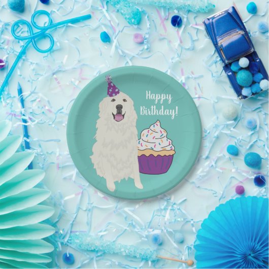  Bord van Great Pyrenees Birthday Paper (Feest)
