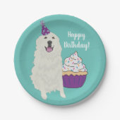  Bord van Great Pyrenees Birthday Paper (Voorkant)