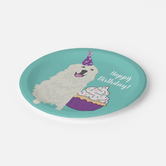  Bord van Great Pyrenees Birthday Paper (Gekanteld)
