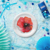 Bord van groot rood papaverpapier (Feest)