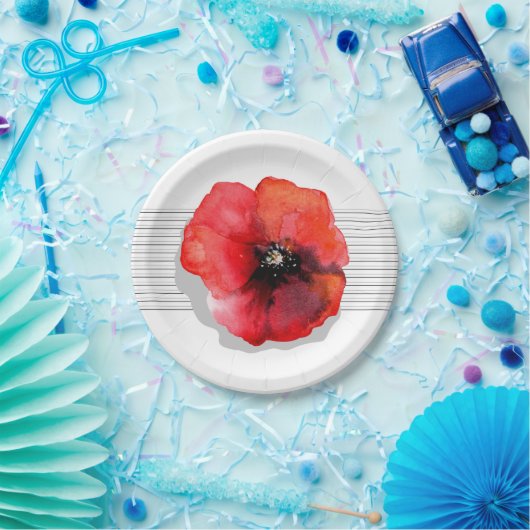 Bord van groot rood papaverpapier (Feest)