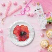 Bord van groot rood papaverpapier (Feest)