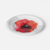 Bord van groot rood papaverpapier (Gekanteld)