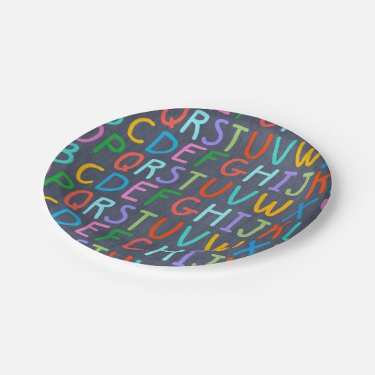 Bord van het alfabet van het schoolkarton (Gekanteld)