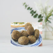 Bord van het Falafel-Briefkaart Briefkaart (Staand voorkant)