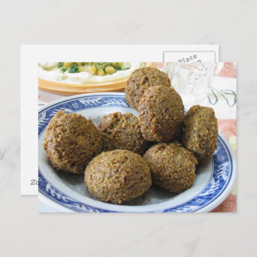Bord van het Falafel-Briefkaart Briefkaart (Voorkant / Achterkant)