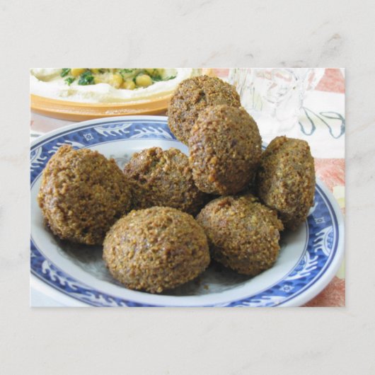 Bord van het Falafel-Briefkaart Briefkaart (Voorkant)