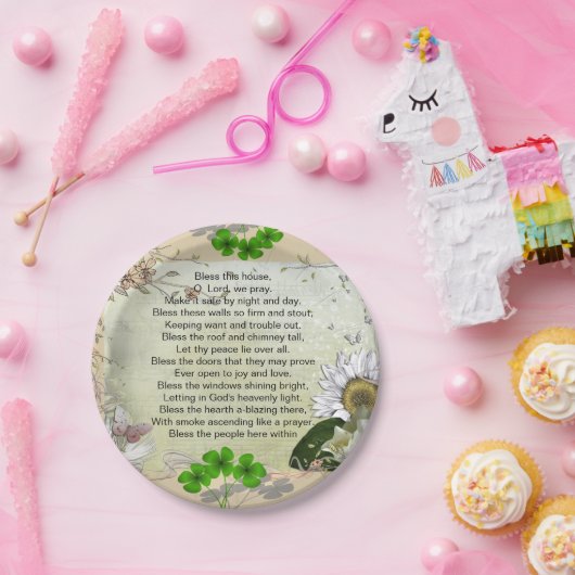 Bord van het Ierse House Blessing paper (Feest)