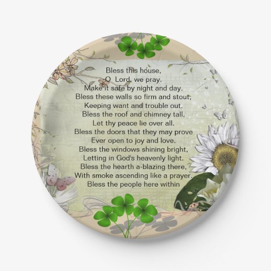 Bord van het Ierse House Blessing paper (Voorkant)