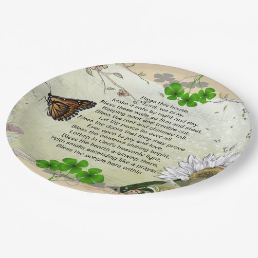 Bord van het Ierse House Blessing paper (Gekanteld)