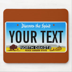 Bord van het North Dakota-rijbewijs Muismat