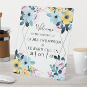 bord van het perdestinaat van de florale bruiloft reclamebord met voetstuk (Insitu)