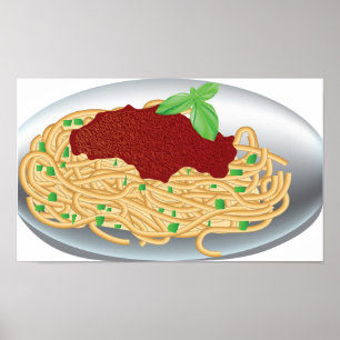 Bord van het Poster Spaghetti