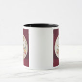 Bord van het roos Famille versierd Mok (Midden)