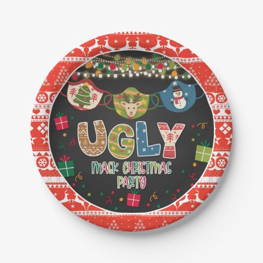 Bord van het Ugly Mask Kerstparty (Voorkant)