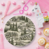 Bord van het winterscènepatroon (Feest)