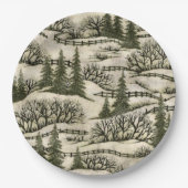 Bord van het winterscènepatroon (Voorkant)