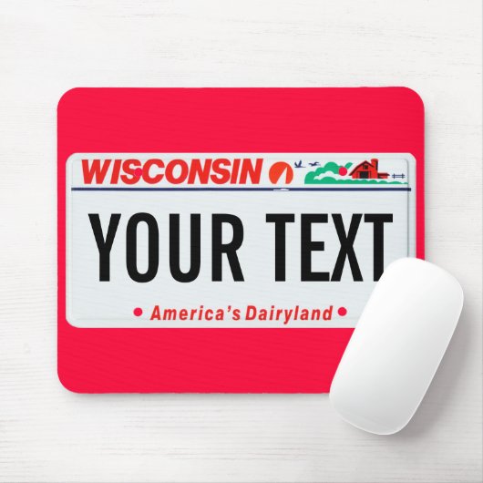 Bord van het Wisconsin dairyland Muismat (Met muis)