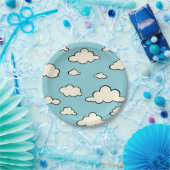 BORD VAN HET WITTE BLAUWE SKY CLOUD PATROON PAPIER (Feest)