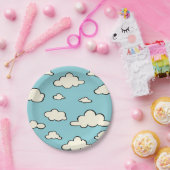 BORD VAN HET WITTE BLAUWE SKY CLOUD PATROON PAPIER (Feest)