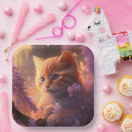 Bord van karton kat Bloem (Feest)