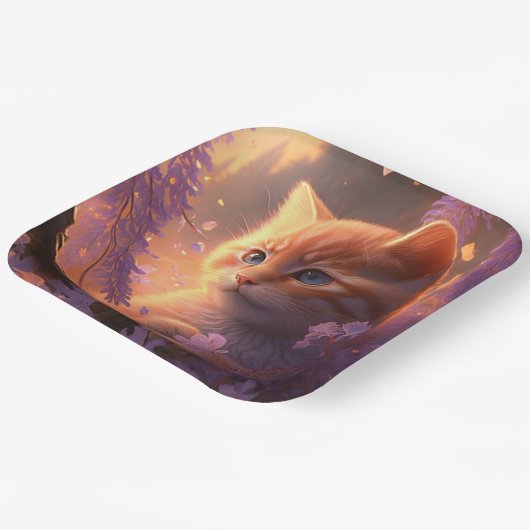 Bord van karton kat Bloem (Gebogen)