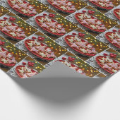 Bord van kerstkoekjes cadeaupapier (Hoek)