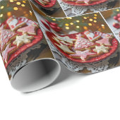 Bord van kerstkoekjes cadeaupapier (Rol Hoek)