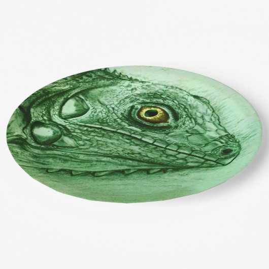 Bord van kleurrijk geïllustreerd papier - Iguana (Gekanteld)